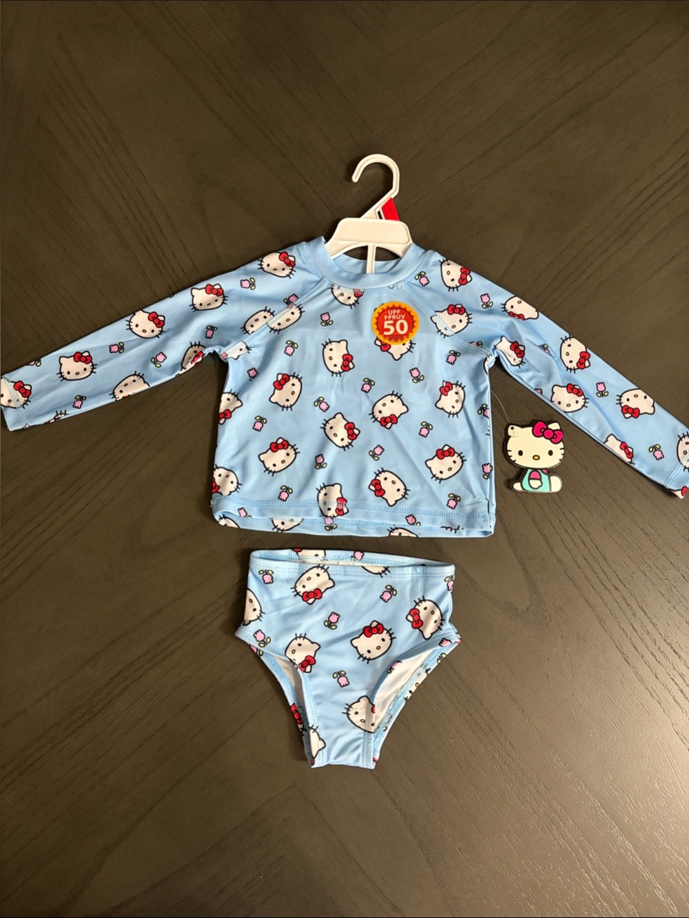 Hello Kitty Light Blue Long Sleeve Rashguard Set